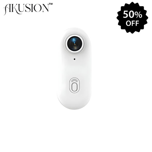 White camera device with a lens on a white background, featuring the brand 'AIKUSION' and a discount label.